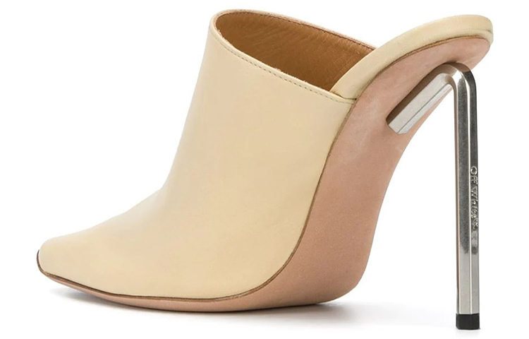 Shop (W) Off-White ''Elegante Stilettos in Beige'' OWIJ002F20LEA0036100