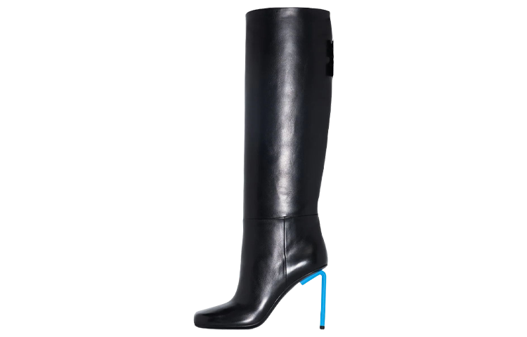 (Women) Off-White 'Embossed High Top Boots Black' OWIE012F21LEA0011000