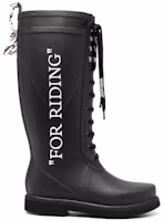 (Women) Off-White "For Riding" Rain Boots Black Silver OWIA133E20PLA0011001 (Women) Off-White "For Riding" Rain Boots Black Silver OWIA133E20PLA0011001
