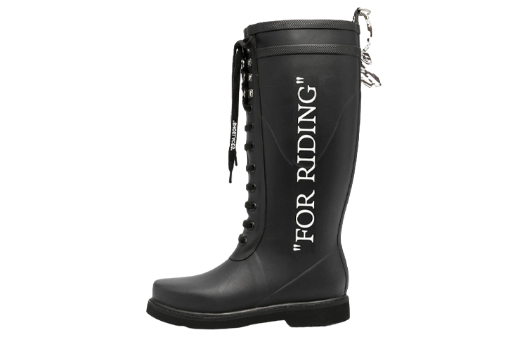(Women) Off-White Rain Boot 'For Riding - Black' OWIA133E20PLA0011001