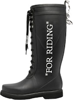 (Women) Off-White "For Riding" Rain Boots Black Silver OWIA133E20PLA0011001 (Women) Off-White "For Riding" Rain Boots Black Silver OWIA133E20PLA0011001