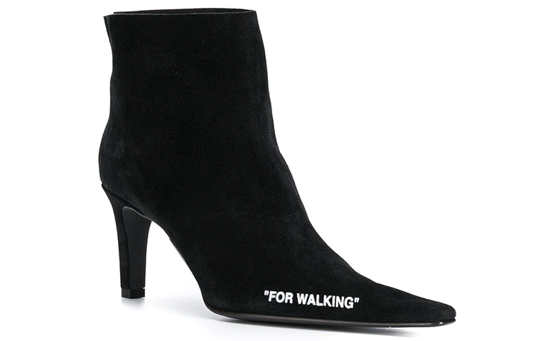(W) Off-White 'For Walking Ankle Boot Black Velvet' 圖 2