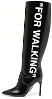 (Women) Off-White 'For Walking Stiletto High Boot Black' OWIA117E18B400881088 (Women) Off-White 'For Walking Stiletto High Boot Black' OWIA117E18B400881088