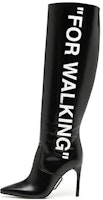 (Women) Off-White 'For Walking Stiletto High Boot Black' OWIA117E18B400881088 (Women) Off-White 'For Walking Stiletto High Boot Black' OWIA117E18B400881088