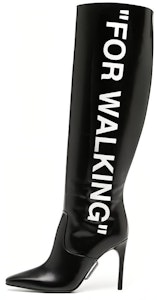 (W) Off-White Sepatu Boots Stiletto Tinggi Hitam 'For Walking' OWIA117E18B400881088 Buy (W) Off-White Sepatu Boots Stiletto Tinggi Hitam 'For Walking' OWIA117E18B400881088