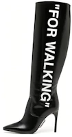 (Women) Off-White 'For Walking Stiletto High Boot Black' OWIA117E18B400881088 (Women) Off-White 'For Walking Stiletto High Boot Black' OWIA117E18B400881088