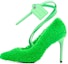 Buy (W) Off-White 'Stiletto Bulu Hijau dengan Tali Buku Lali' OWIA187F19E850504000