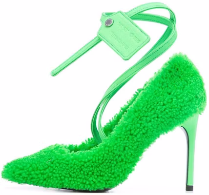 (W) Off-White ''Stiletto con Cinturino in Lana Verde e Pelliccia'' OWIA187F19E850504000 Buy (W) Off-White ''Stiletto con Cinturino in Lana Verde e Pelliccia'' OWIA187F19E850504000