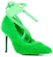 Order (W) Off-White ''Stiletto con Cinturino in Lana Verde e Pelliccia'' OWIA187F19E850504000