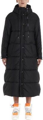 (W) Abrigo acolchado con capucha y logo flecha larga OFF-WHITE. OWEA175E19A39069-1010 Shop (W) Abrigo acolchado con capucha y logo flecha larga OFF-WHITE. OWEA175E19A39069-1010