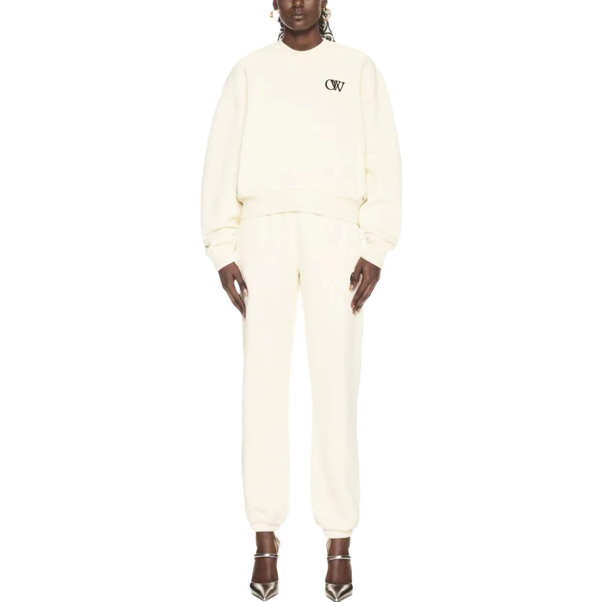 Lookbook (Women) OFF-WHITE  Loose Knit Logo Print Sweatpants OWCH006F23JER0016110