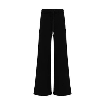 (Women) OFF-WHITE Wide-Leg Relaxed Fit Black Casual Pants. OWCH022S24FLE0021010