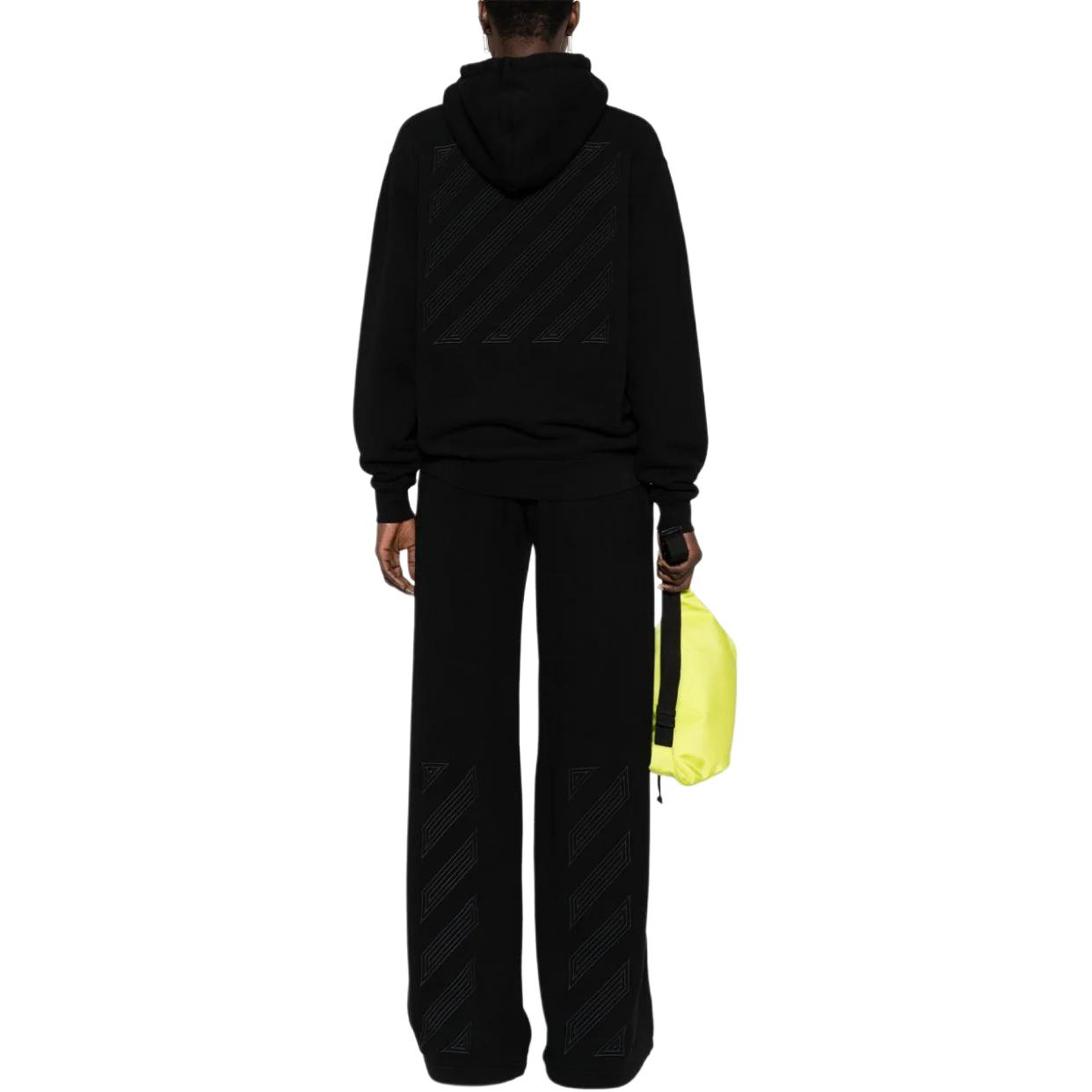 Details for (W) OFF-WHITE 宽松版黑色休闲裤。 OWCH022S24FLE0021010