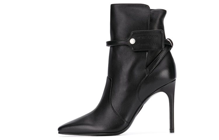 (W) Off-White Ankle Boots 'Black'