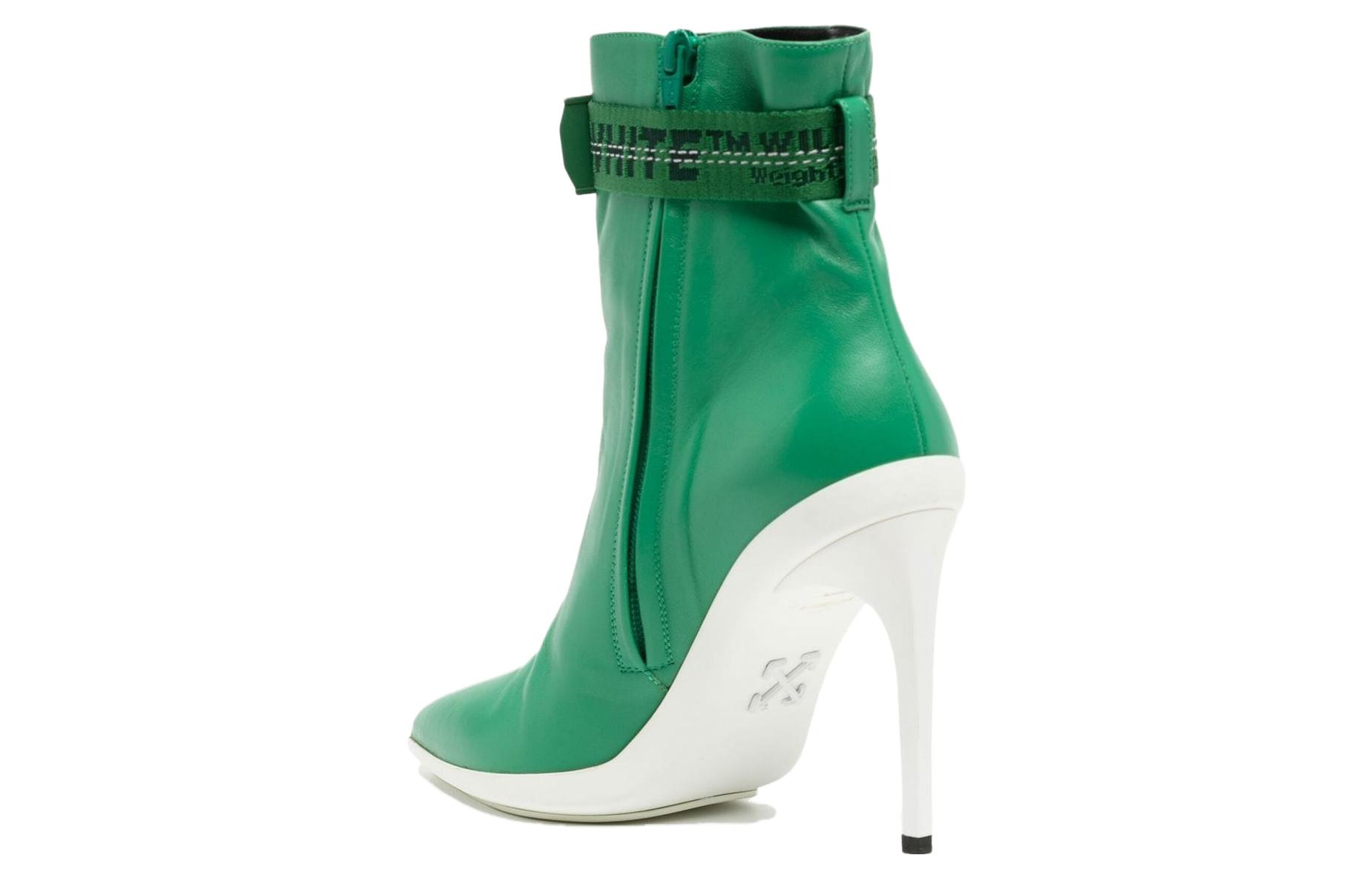 (W) Off-White Ankle Boots 'Green Quote Print' 圖 4