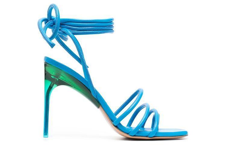 Order (W) Sandal Tumit Tinggi Off-White 'Fashion Ice Blue Strap Buku Lali' OWIH047S23LEA0014555