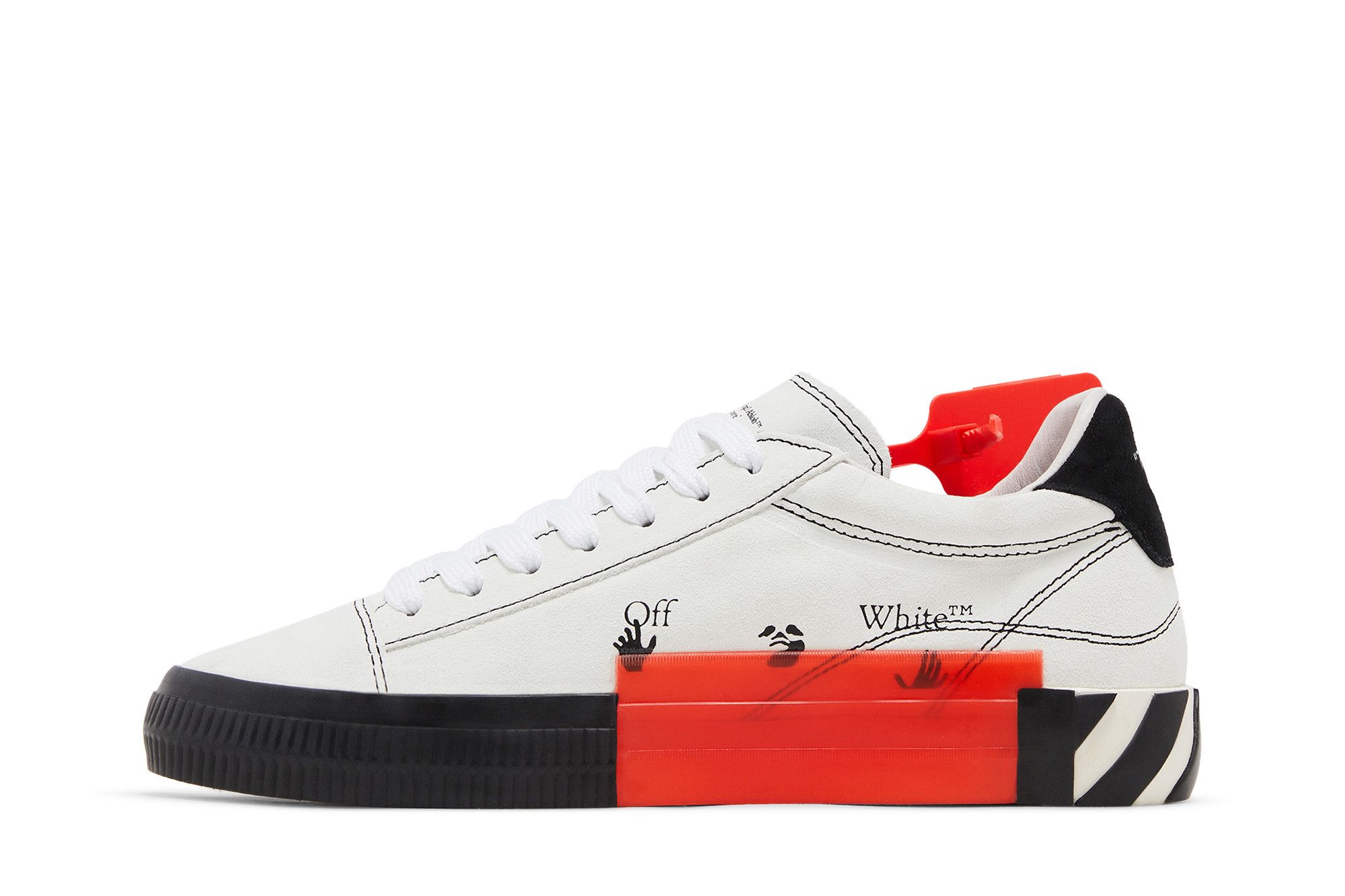 (W) Off-White Arrow Vulcanized Low 'White Black' 圖 3