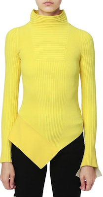 (W) OFF-WHITE 不对称下摆高领针织毛衣 黄色. OFWKNF00506XDYEX Lookbook (W) OFF-WHITE 不对称下摆高领针织毛衣 黄色. OFWKNF00506XDYEX