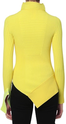 (W) OFF-WHITE 不对称下摆高领针织毛衣 黄色. OFWKNF00506XDYEX Shop (W) OFF-WHITE 不对称下摆高领针织毛衣 黄色. OFWKNF00506XDYEX