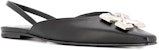 (W) Sandal Rata Fesyen 'Arrow Tag' Hitam Off-White OWIA186F19B420501000