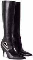 Shop (W) Botas de Tacón Alto en Cuero Negro con Punta Afilada Off-White. OWIE040F23LEA0011072