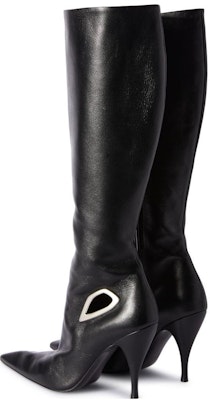 (Women) Off-White Crescent Knee High Leather Boots 'Black' OWIE040F23LEA0011072 Purchase (Women) Off-White Crescent Knee High Leather Boots 'Black' OWIE040F23LEA0011072