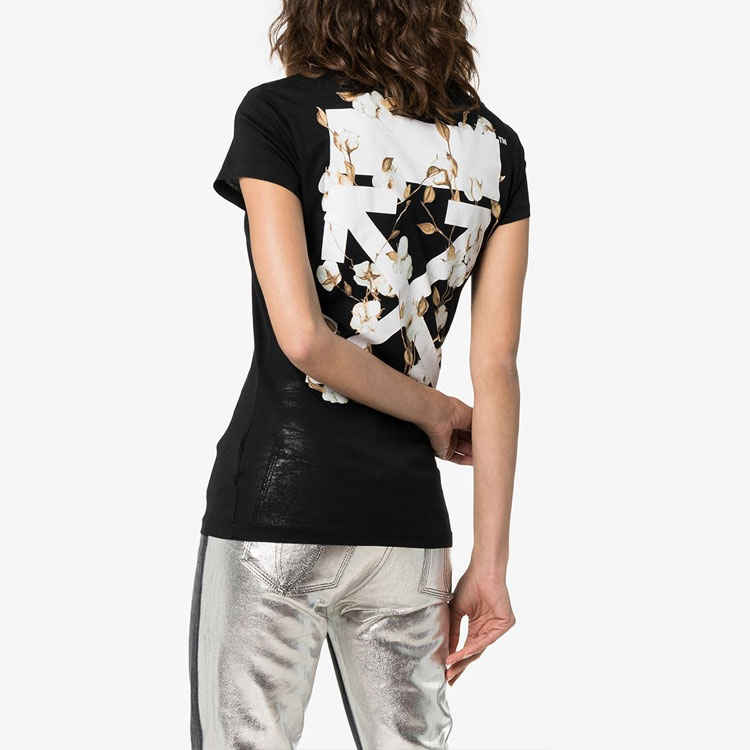 (Women) OFF-WHITE Black Cotton Arrows Graphic Tee OWAA040R19B980431001 圖 6