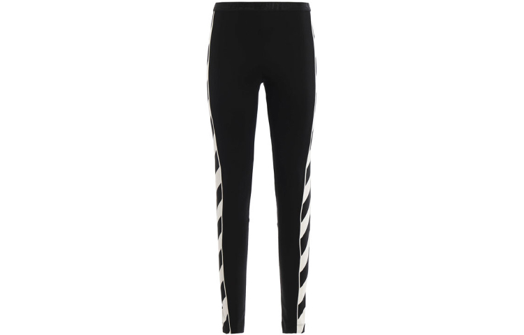 (Women) OFF-WHITE Black Double Stripe Leggings OWCD009E19E020951001