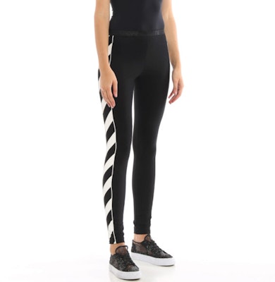 (W) OFF-WHITE Hitam Leggings Jalur Berganda OWCD009E19E020951001 Purchase (W) OFF-WHITE Hitam Leggings Jalur Berganda OWCD009E19E020951001
