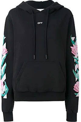 (W) OFF-WHITE Hoodie Cetakan Bunga Hitam OWBB008S174461821088 Order (W) OFF-WHITE Hoodie Cetakan Bunga Hitam OWBB008S174461821088