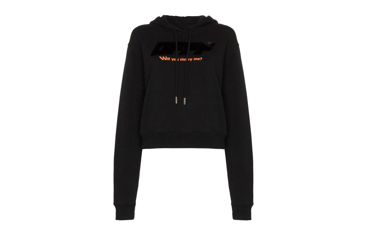 (Women) OFF-WHITE Black Modern Obstacles Oversized Cotton Hoodie OWBB016F180030581010 圖 2