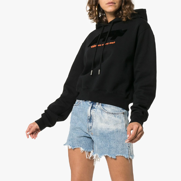 (Women) OFF-WHITE Black Modern Obstacles Oversized Cotton Hoodie OWBB016F180030581010 圖 5