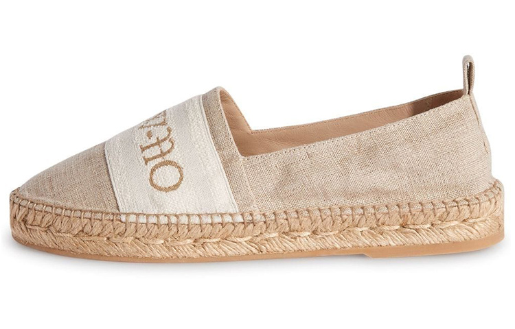 (W) Off-White Bookish Canvas Espadrilles 'Beige'