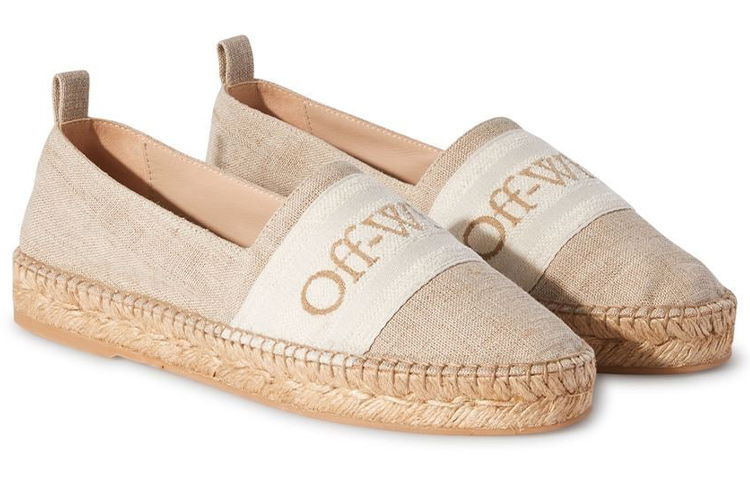 (W) Off-White Bookish Canvas Espadrilles 'Beige' 圖 2