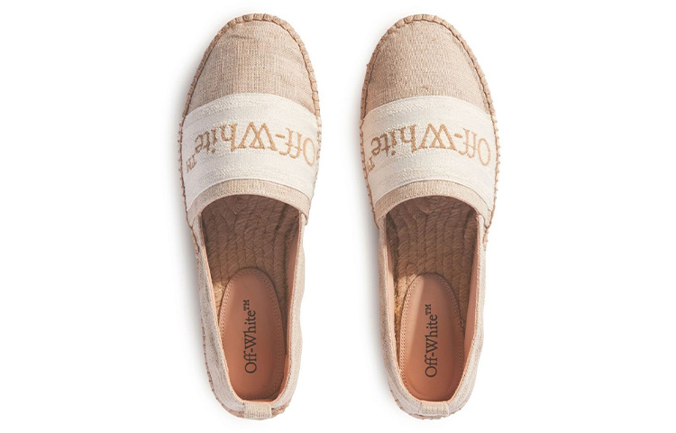 (W) Off-White Bookish Canvas Espadrilles 'Beige' 圖 3