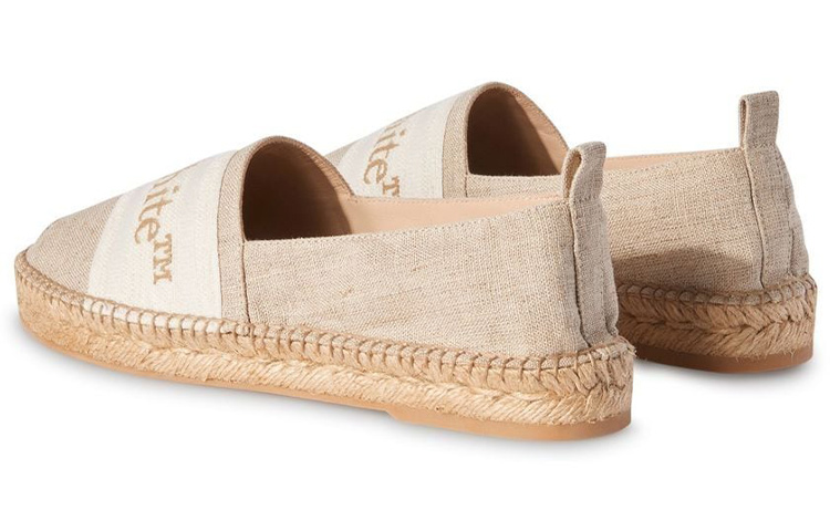 (W) Off-White Bookish Canvas Espadrilles 'Beige' 圖 4