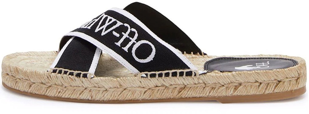 OFF-WHITE 交叉草编涼鞋 女款 黑色 Buy OFF-WHITE 交叉草编涼鞋 女款 黑色