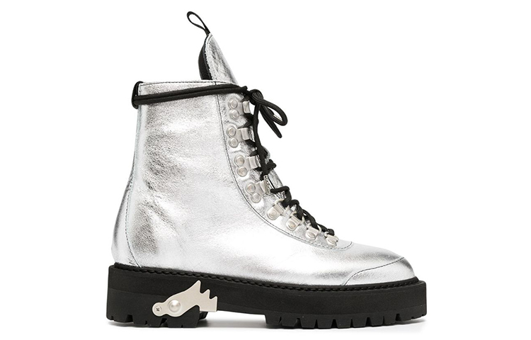 (W) Off-White Boots 'Metallic Silver' 圖 2
