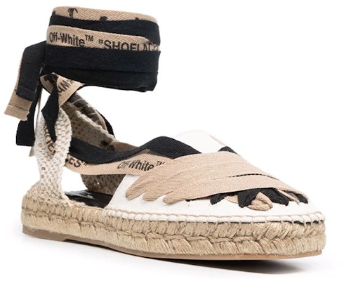 (Women) Off-White Brown 'Lace Detail Square Toe Woven Slide' OWIB008F21FAB0010100 Order (Women) Off-White Brown 'Lace Detail Square Toe Woven Slide' OWIB008F21FAB0010100
