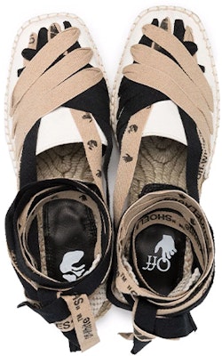 (Women) Off-White Brown 'Lace Detail Square Toe Woven Slide' OWIB008F21FAB0010100 Shop (Women) Off-White Brown 'Lace Detail Square Toe Woven Slide' OWIB008F21FAB0010100