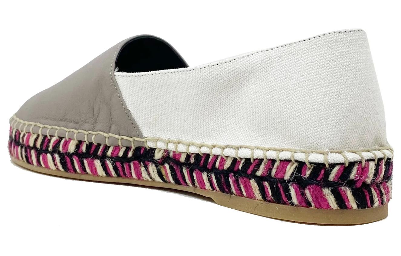 Shop (W) Off-White Slip-On Punta Tonda in Pelle ''Fisherman Grey White'' 0WIB003R21LEA0016