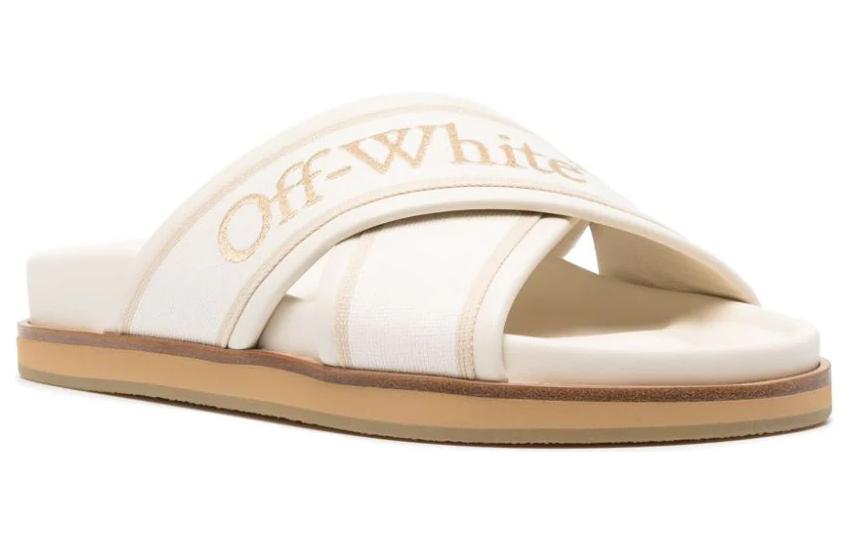 (W) Off-White Cloud Criss Cross Sliders 'Cream White Beige' 圖 2