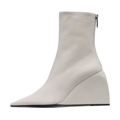 (W) Off-White Dolls Wedge Boots 'White'