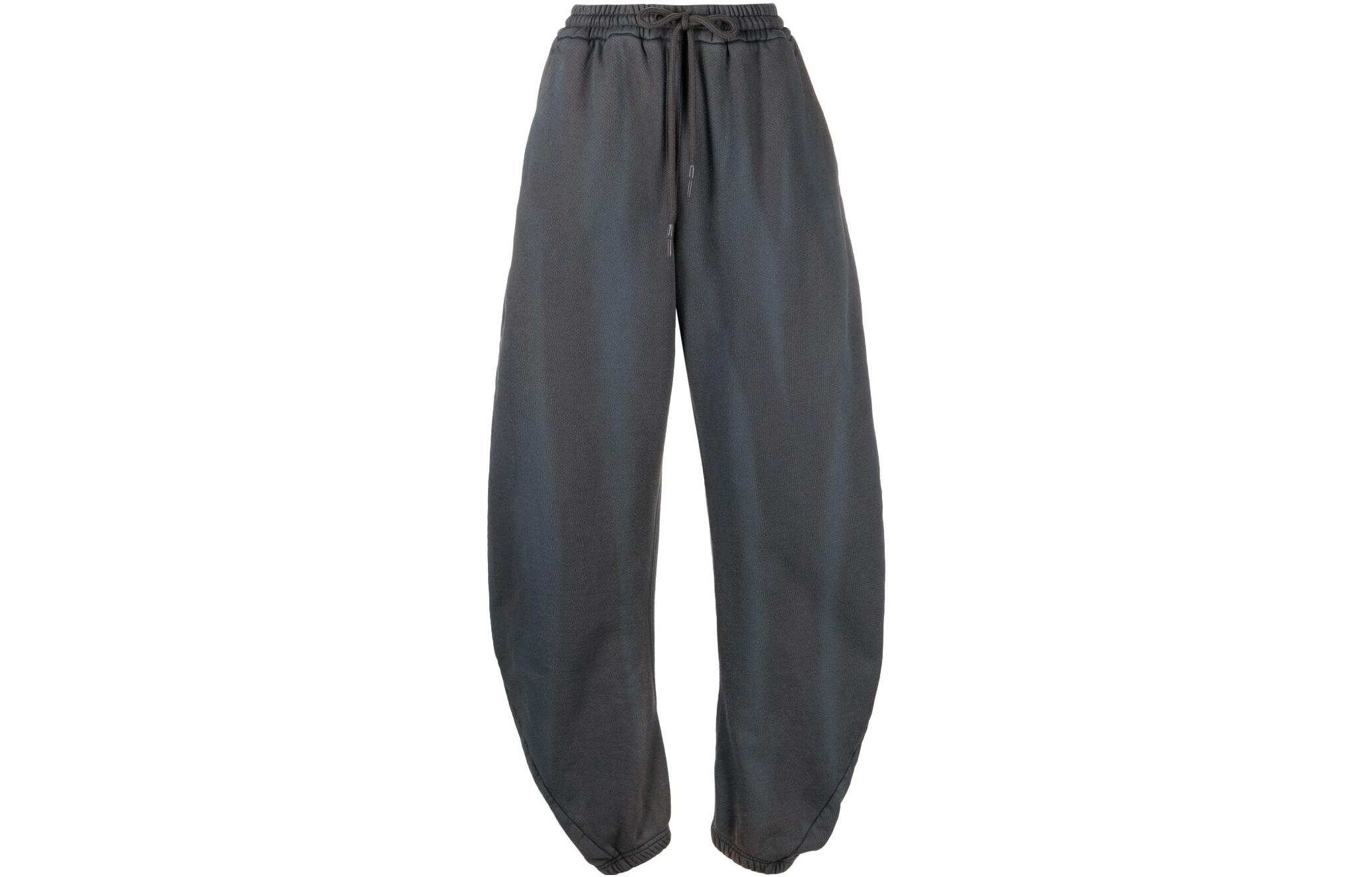(Women) OFF-WHITE Faded Jogger Pants Loose Fit  - Dark Grey OWCH018S23JER0016000