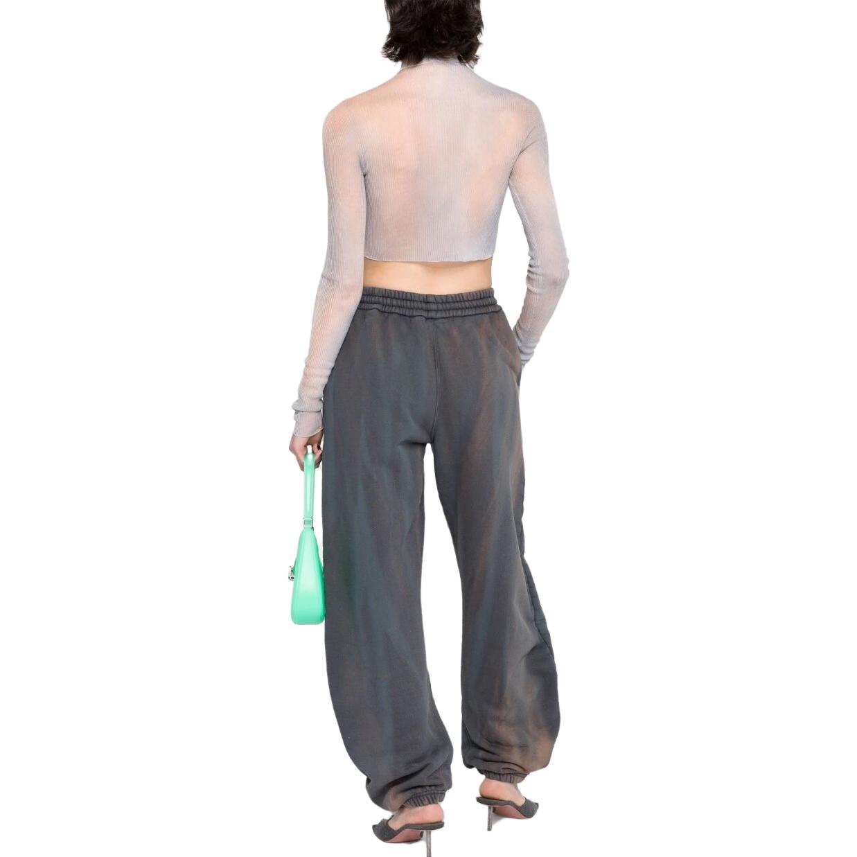 (Women) OFF-WHITE Faded Jogger Pants Loose Fit  - Dark Grey OWCH018S23JER0016000 圖 4