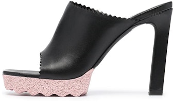 (Women) Off-White Fashion Mule High Heels 'Black Leather' OWIJ009R21LEA0011000 (Women) Off-White Fashion Mule High Heels 'Black Leather' OWIJ009R21LEA0011000