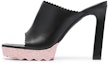 Buy (W) Off-White Kasut Tumit Tinggi Mule 'Kulit Hitam' OWIJ009R21LEA0011000