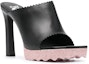 Order (W) Off-White Kasut Tumit Tinggi Mule 'Kulit Hitam' OWIJ009R21LEA0011000