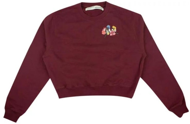 (W) OFF-WHITE Baju Sweatshirt Cetakan Bunga Maroon. OWBA026E18003041-2488 Buy (W) OFF-WHITE Baju Sweatshirt Cetakan Bunga Maroon. OWBA026E18003041-2488