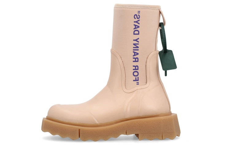 (Women) Off-White For Rainy Days Rain Boot Rose OWIE016F22MAT0013037